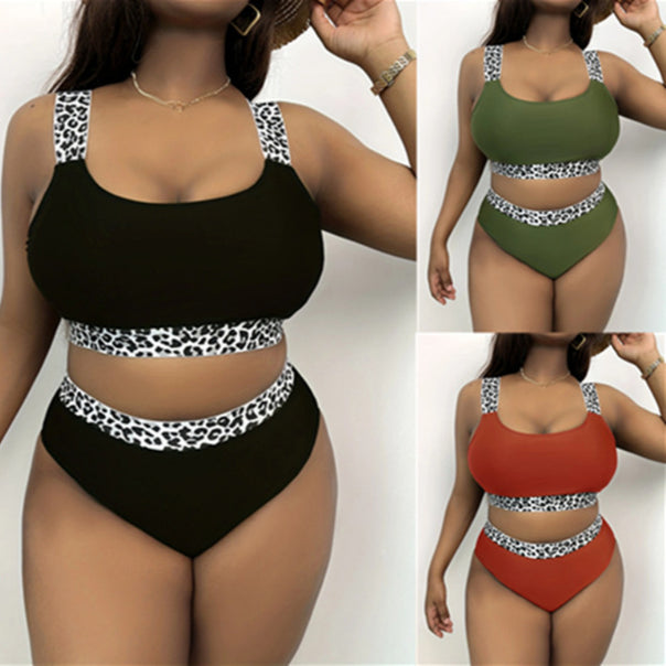 Women's High-Cut Bikini Set with Trendy Animal Print Mune Fashion