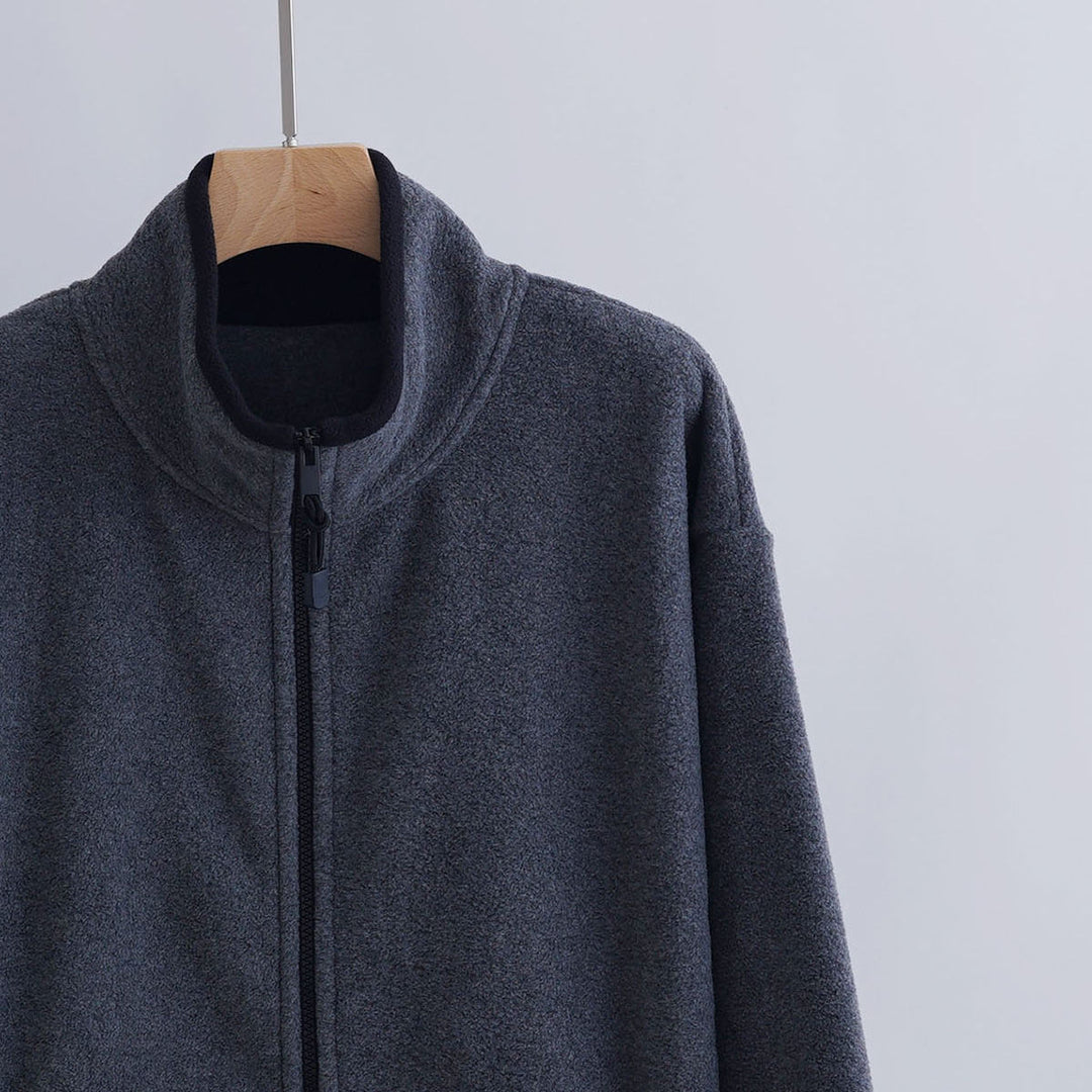 Women's Sporty Fleece Jacket with High Collar Mune Fashion