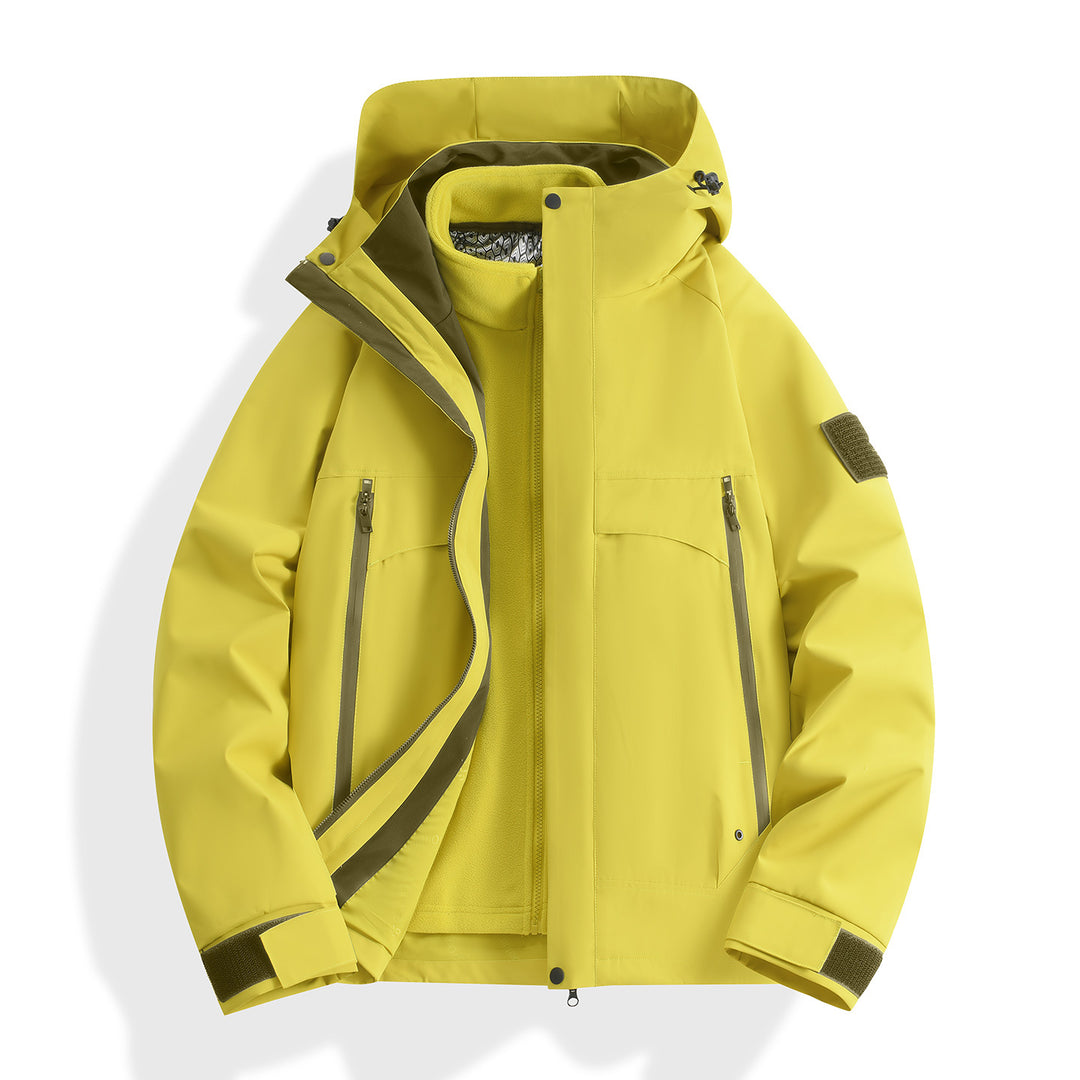 Women's waterproof modular parka with removable fleece inner jacket and technical hood Mune Fashion