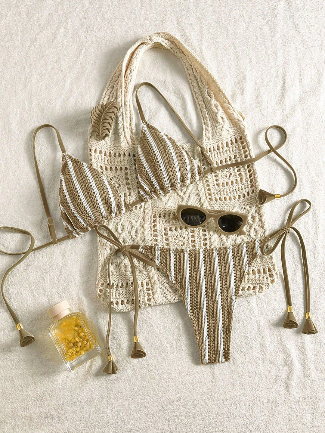 Women Strappy Bikini Set with Adjustable Straps Mune Fashion
