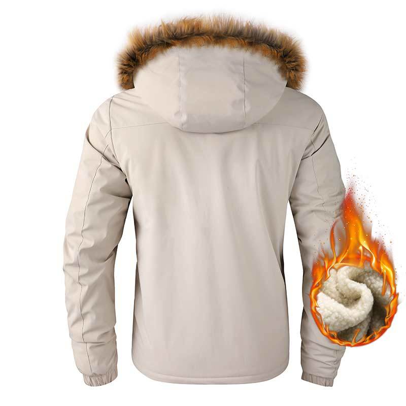 Men's Arctic-inspired functional parka with teddy lining and removable faux fur hood Mune Fashion