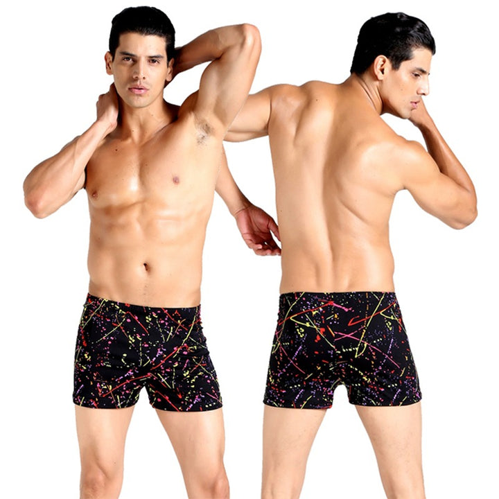 Men's swim boxer shorts with modern graphic print Mune Fashion