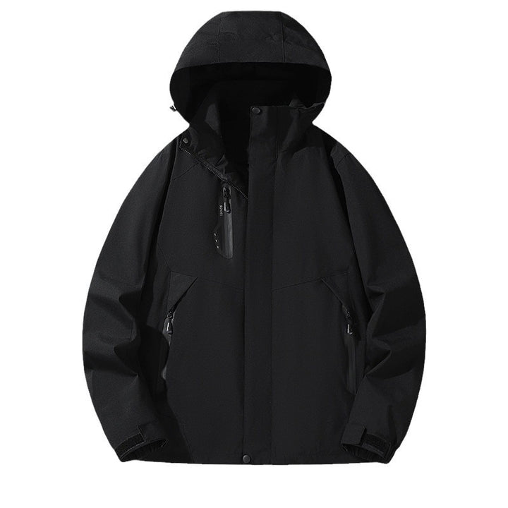 Men's softshell windbreaker with hood, waterproof zippers, and adjustable hem Mune Fashion