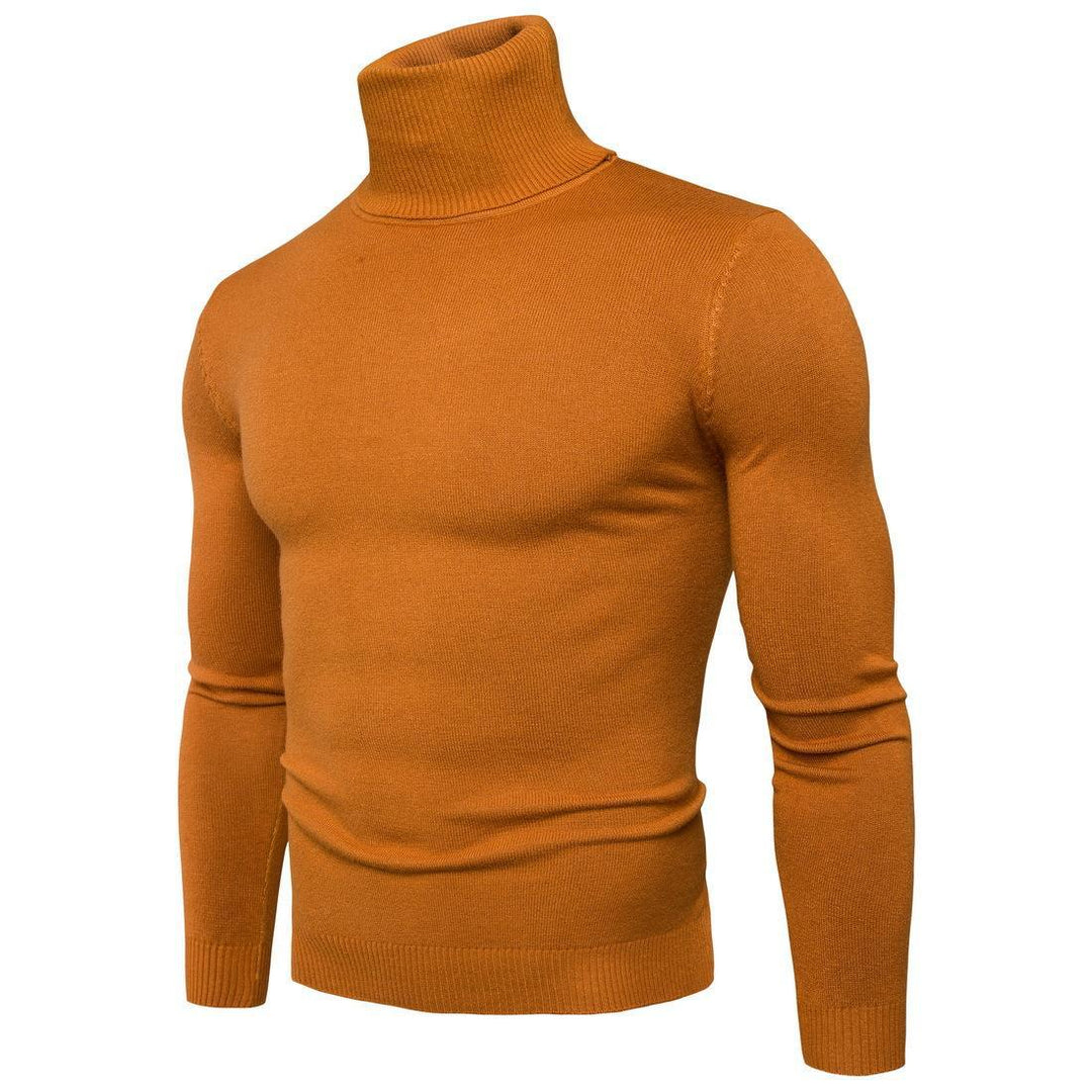 Men's figure-hugging turtleneck sweater made of fine knit with elastic fit Mune Fashion