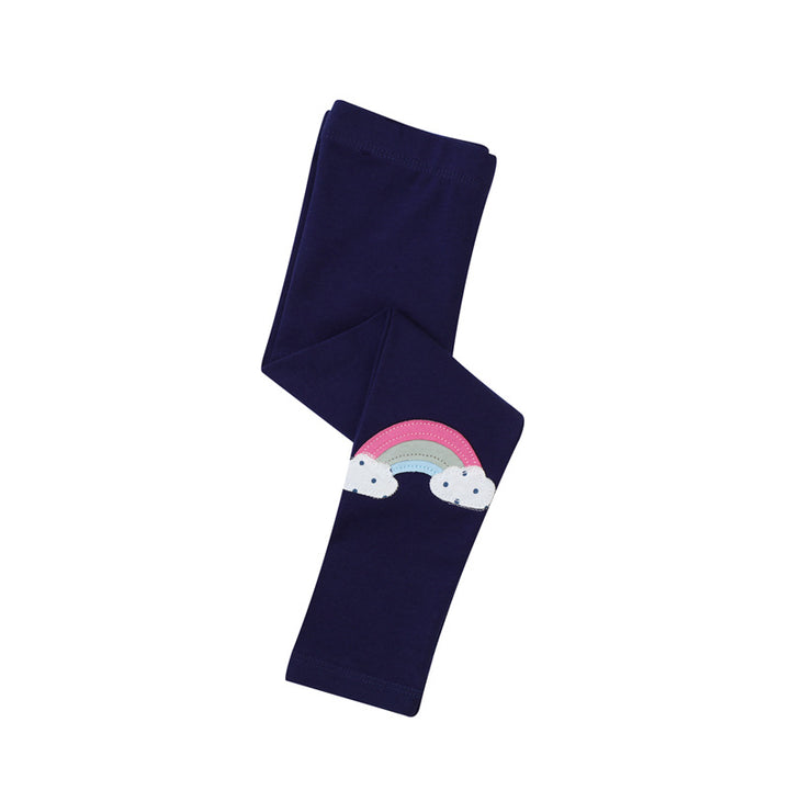 Girls leggings with enchanting unicorn and rainbow appliqués Mune Fashion