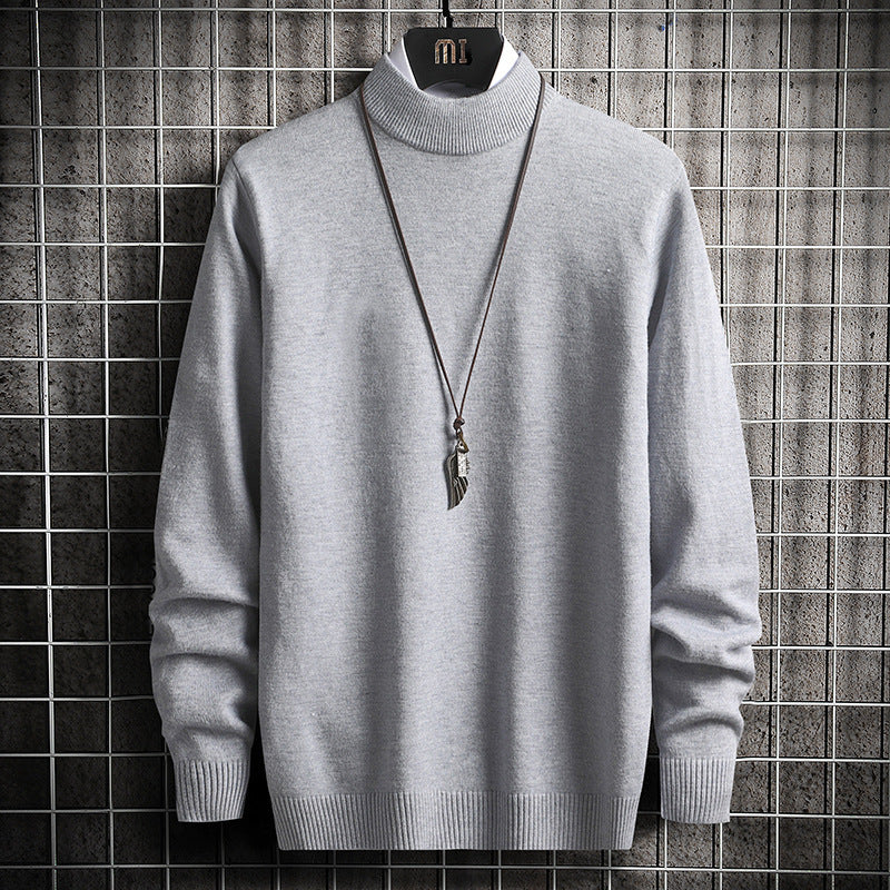 Men's nan Premium Stand Collar Sweater made of fine cotton blend with ribbed cuffs and slim silhouette Mune Fashion