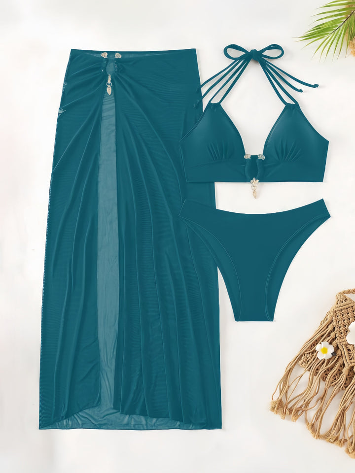 Ladies bikini set with elegant wrap skirt and refined details Mune Fashion