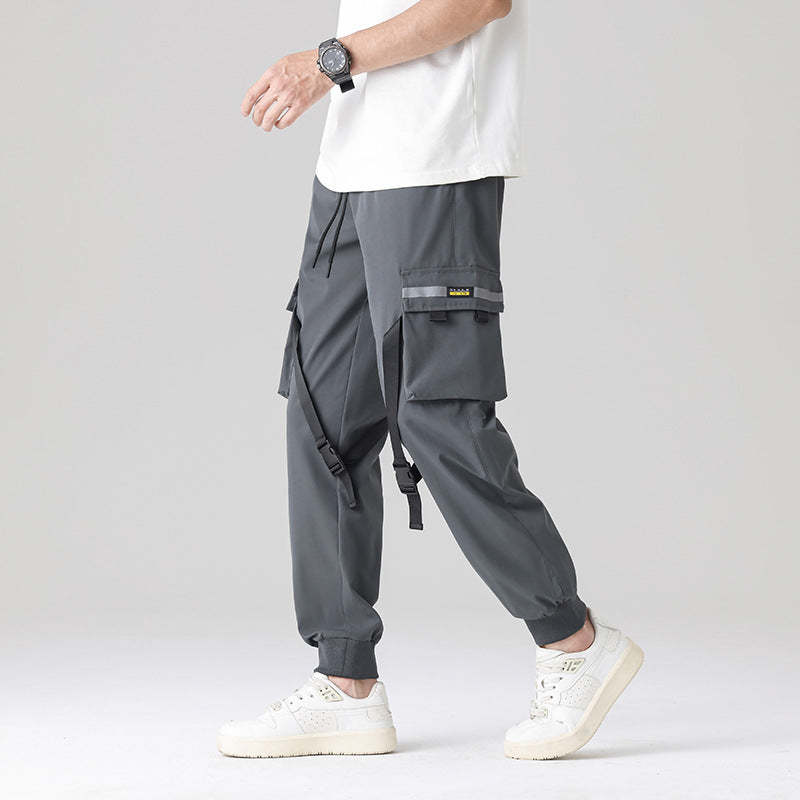 Men's Tech-Utility Cargo Pants with multifunctional leg pockets, adjustable straps & elastic cuffs Mune Fashion