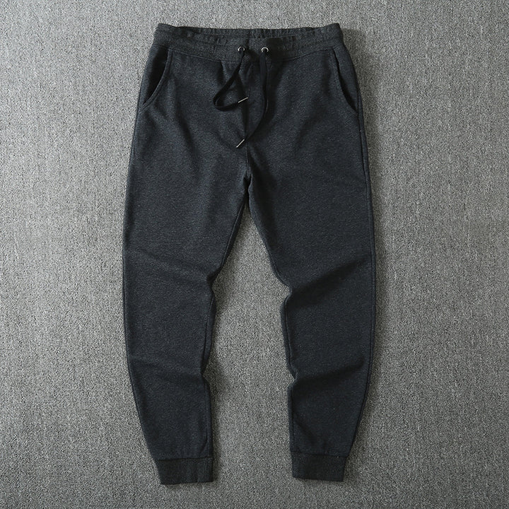 Men's Slim-Fit Fleece Jogging Pants with Elastic Waistband, Drawstring and Brushed Inside Mune Fashion