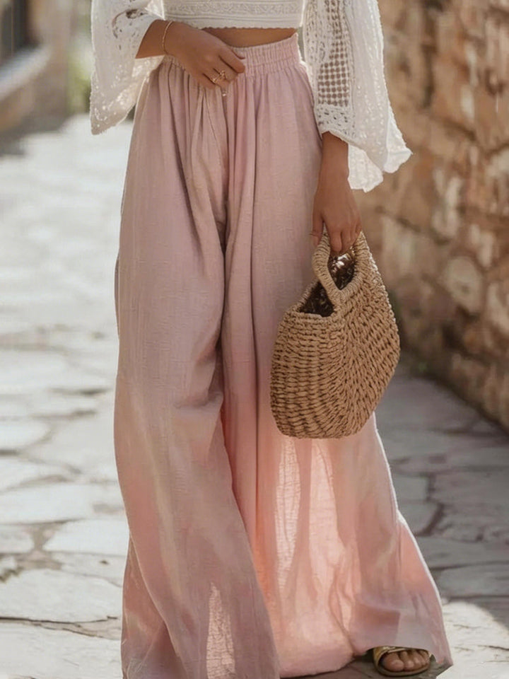 Women wide linen pants Mune Fashion