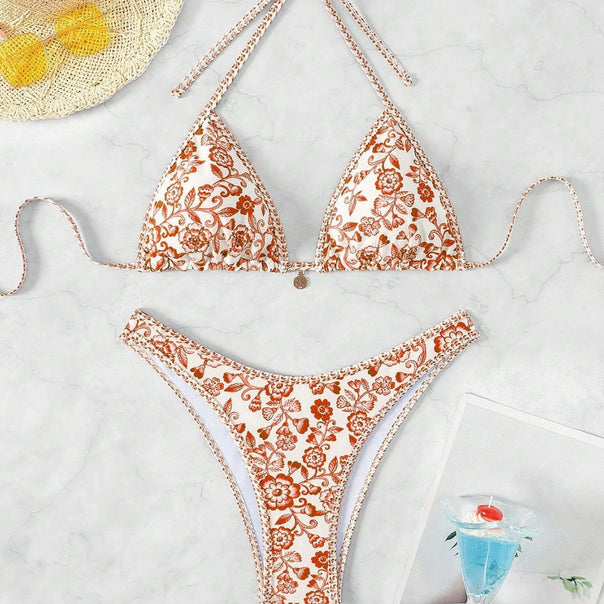 Women's triangle bikini with floral lace Mune Fashion