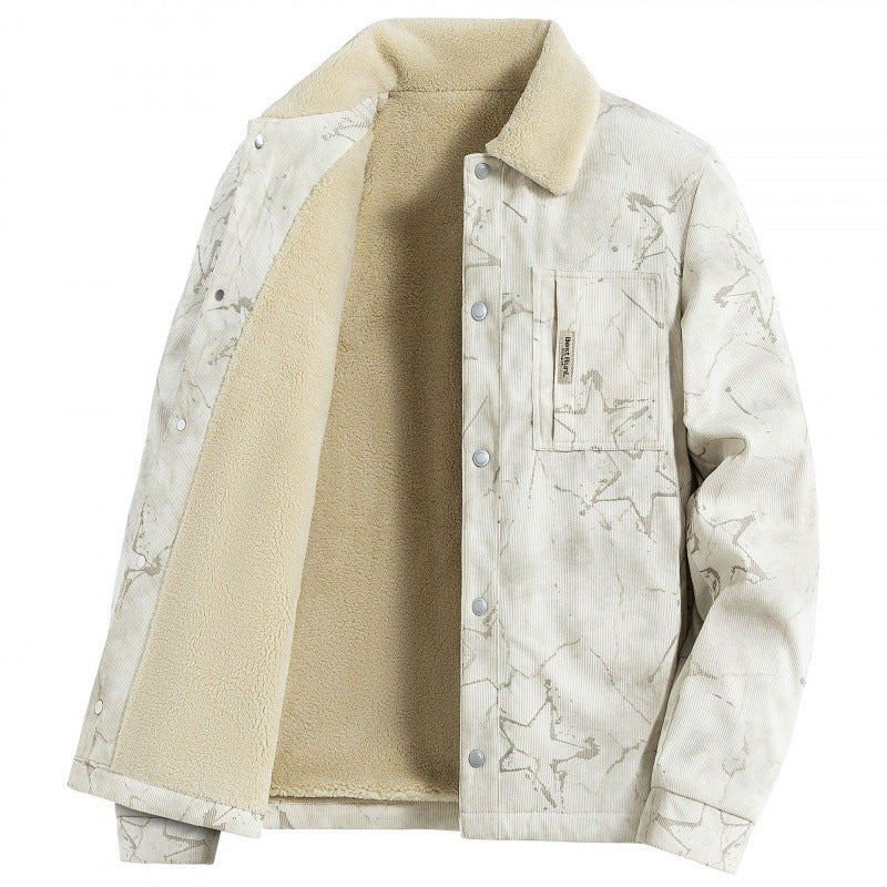 Men's Stylish Cord Jacket with Teddy Lining Mune Fashion
