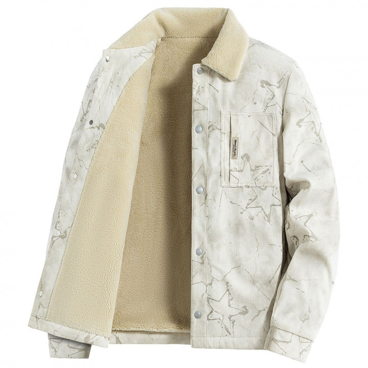 Men's Stylish Cord Jacket with Teddy Lining Mune Fashion
