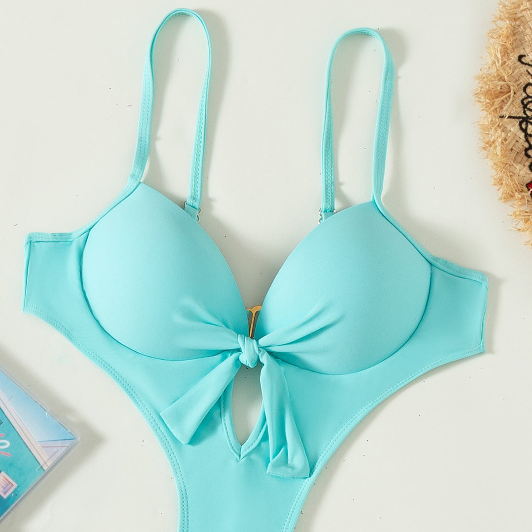 Women's Elegant Cut-Out Swimsuit with Bow Detail Mune Fashion