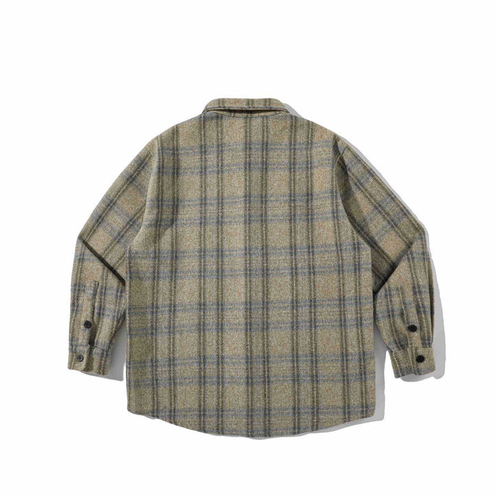 Men's overshirt made of wool blend with checked pattern Mune Fashion