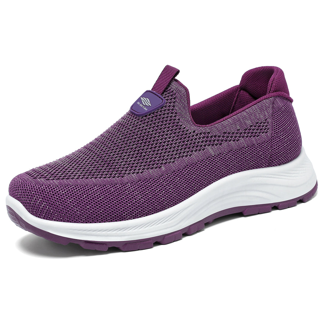 Women's seamless knitted comfort slip-on sneaker with elastic entry and shock-absorbing EVA midsole Mune Fashion