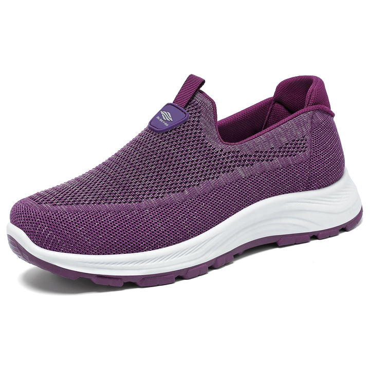 Women's seamless knitted comfort slip-on sneaker with elastic entry and shock-absorbing EVA midsole Mune Fashion