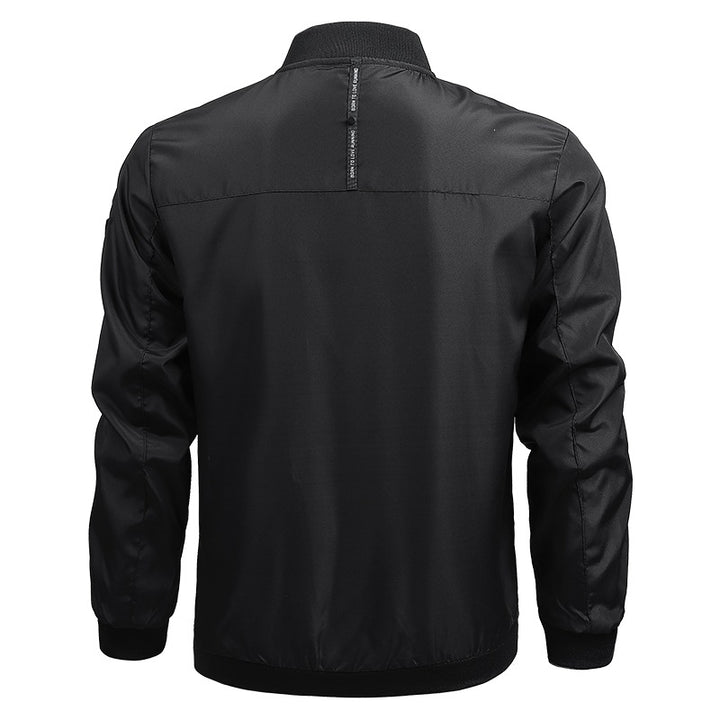 Men's lightweight water-repellent bomber jacket with zipper, ribbed hem & concealed pockets Mune Fashion