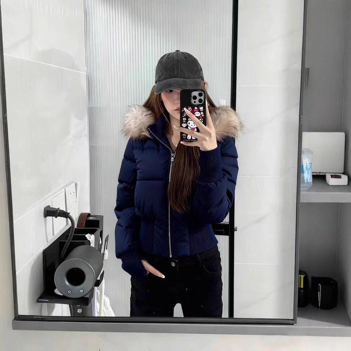 Warm Lightweight Quilted Detachable Hood Winter Jacket Women | Mune Fashion