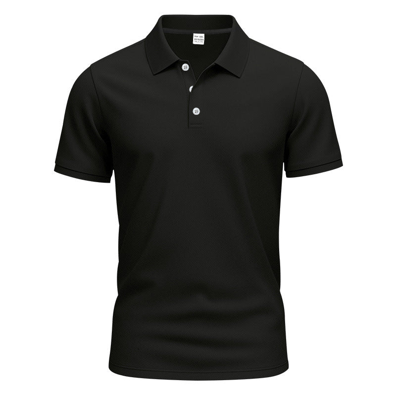 Men's breathable piqué polo shirt short sleeve with button placket Mune Fashion
