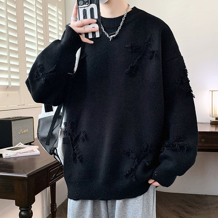Women's Chunky Knit Sweater with Fringes Mune Fashion