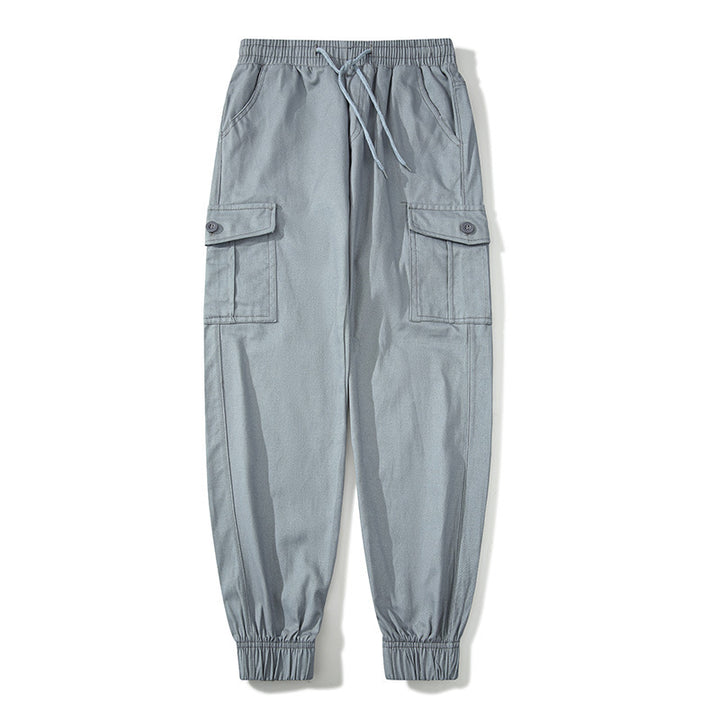 Herren Cargo-Joggerhose mit elastischem Bund, Klappentaschen und gerippten Knöcheln Mune Fashion
