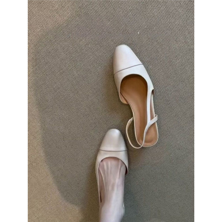 Women's slingback ballet flats with square toe box and elastic heel strap Mune Fashion