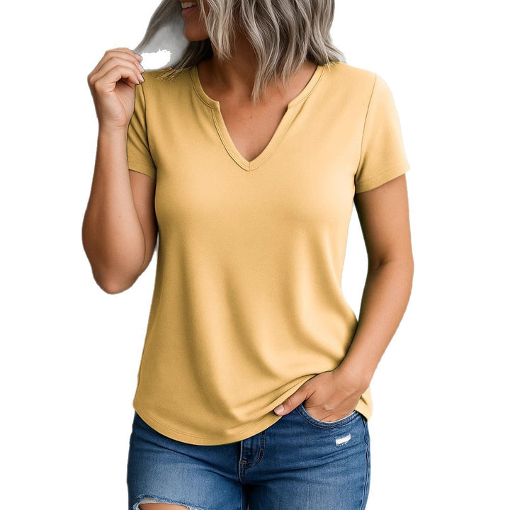 Women's V-neck top with casual fit Mune Fashion
