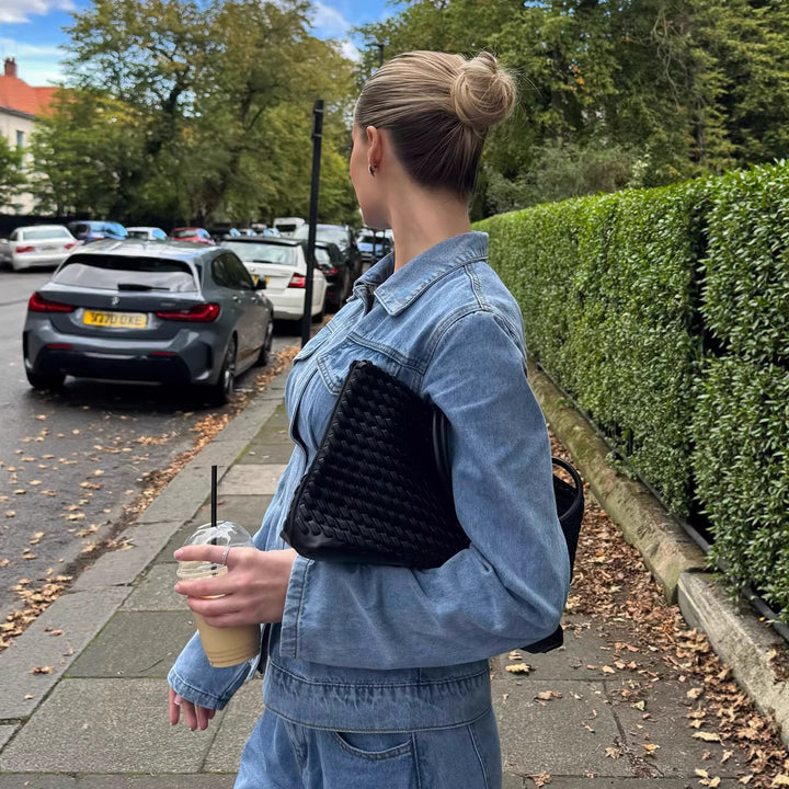 Women Tailored Denim Jacket with Contouring Darts Mune Fashion