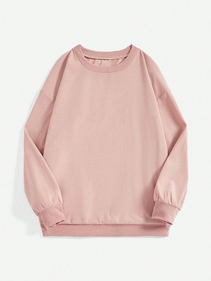 Women oversized sweatshirt with ribbed material and balloon sleeves Mune Fashion