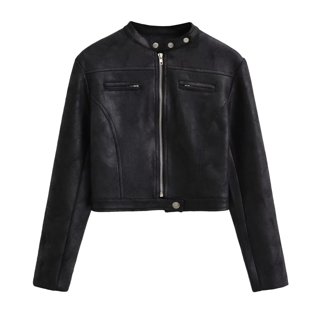 Mune | Cropped Leather Jacket