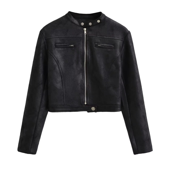 Mune | Cropped Leather Jacket