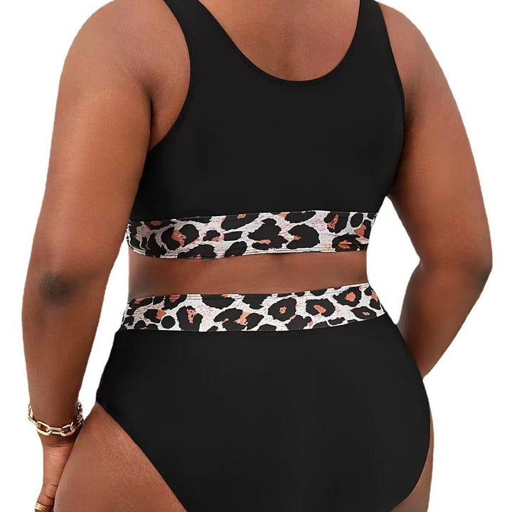 Ladies sporty high-cut bikini with leopard print Mune Fashion