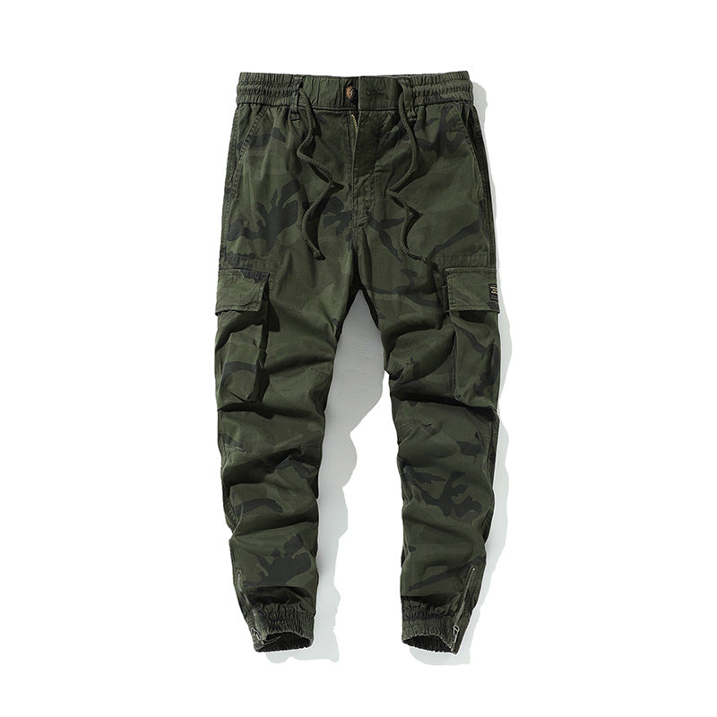 Herren Cargojogger mit Tarn-Canvas, Komfort-Tunnelzug und großen Klappfächern Mune Fashion