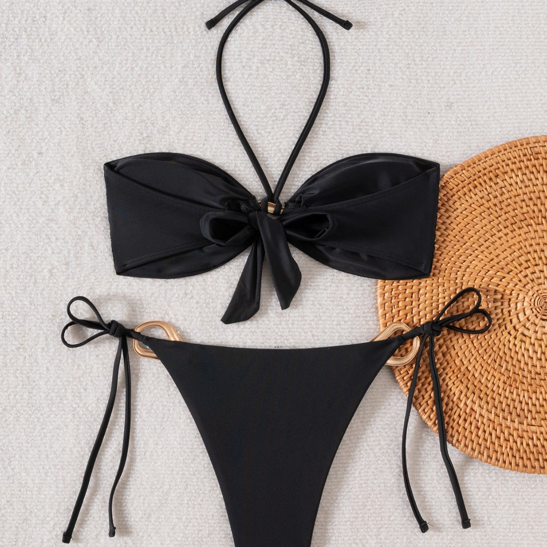 Women's bandeau bikini with gold accessories Mune Fashion