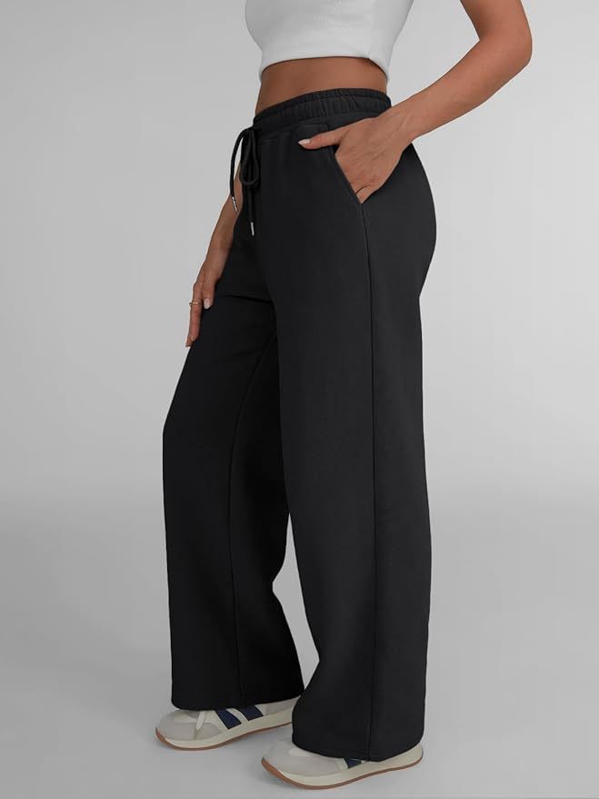 Women's wide lounge pants with high elastic waistband, adjustable drawstring and flowing palazzo silhouette Mune Fashion