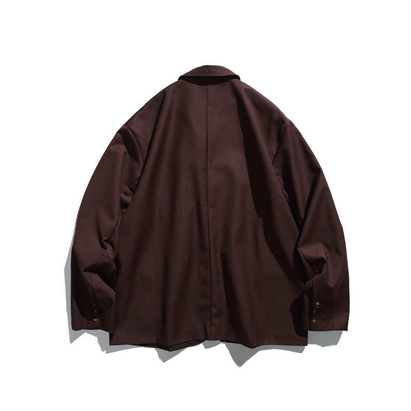 Men's Oversize Blazer in Boxy Cut with Flap Pockets and Light Padding Mune Fashion