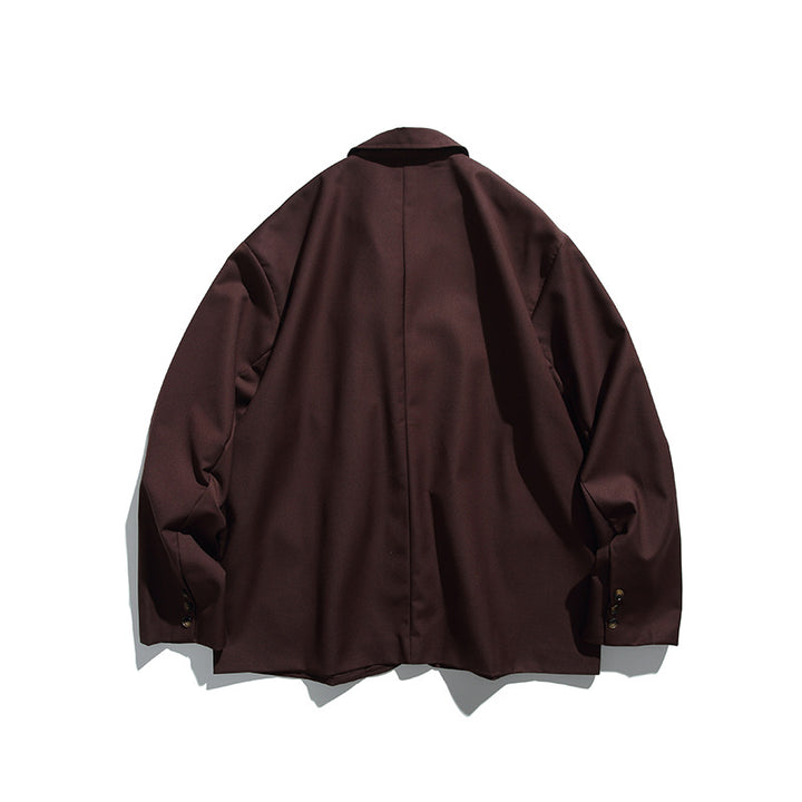 Men's Oversize Blazer in Boxy Cut with Flap Pockets and Light Padding Mune Fashion