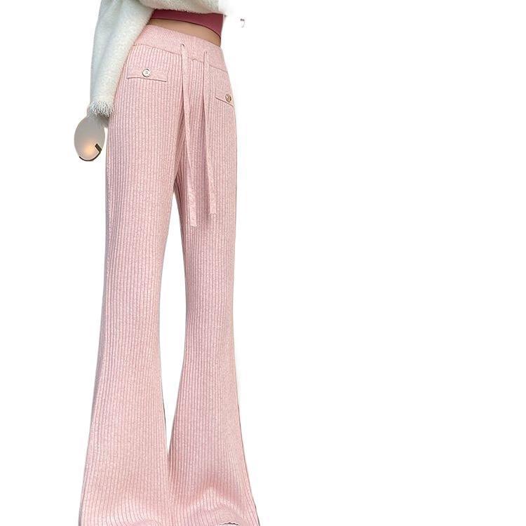 Women's Flowing Ribbed Knit Trousers Mune Fashion