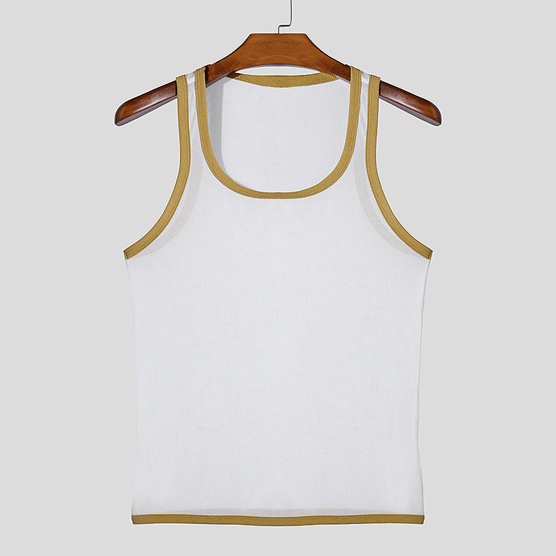 Men's ringer top made of fine cotton elastane with contrasting piping and slim fit Mune Fashion