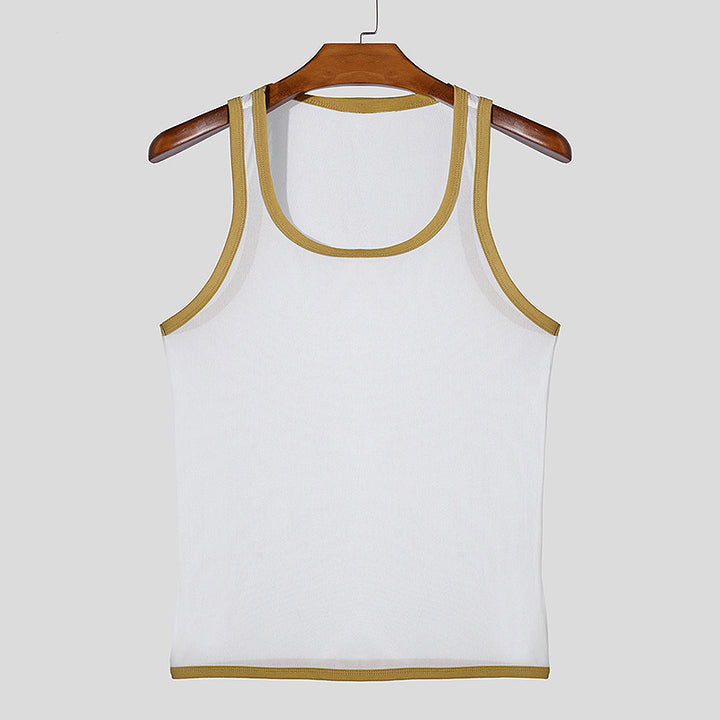 Men's ringer top made of fine cotton elastane with contrasting piping and slim fit Mune Fashion