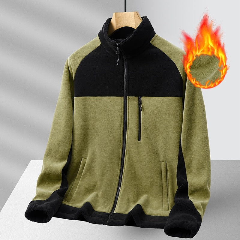 Men's fleece jacket with high collar Mune Fashion