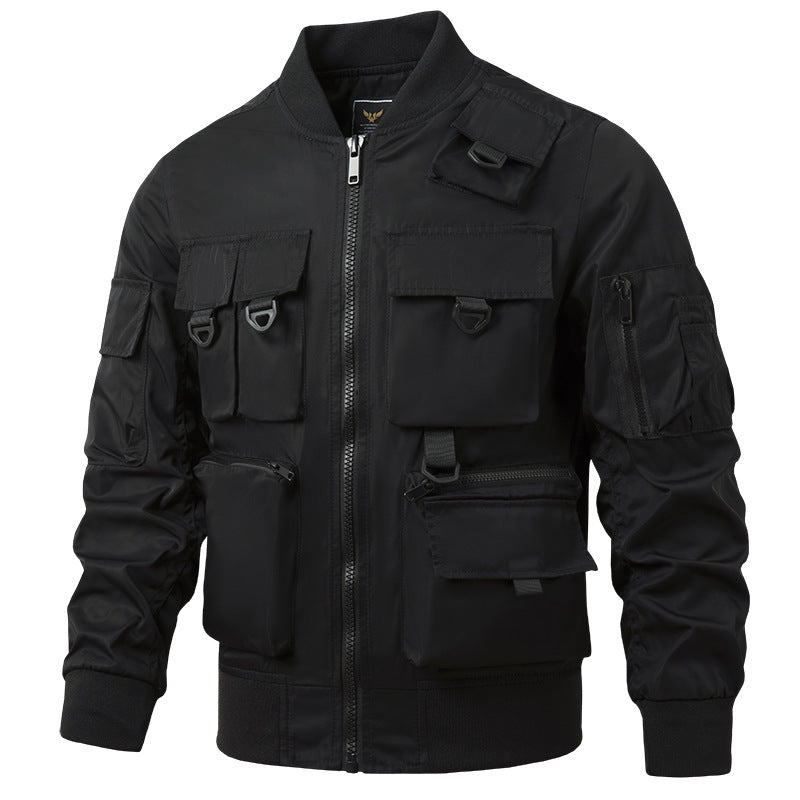 Men's Tactical Cargo Bomber Jacket with Modular Pockets Mune Fashion