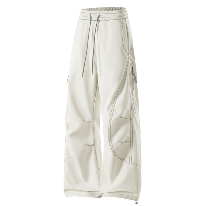 Men's loose cargo pants with elastic waistband, drawstring and side zip pocket Mune Fashion