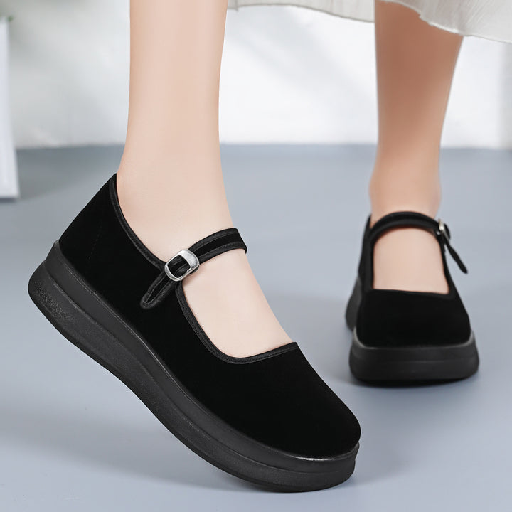 Women nan Mary-Jane platform slipper with adjustable strap and orthopedic comfort sole Mune Fashion