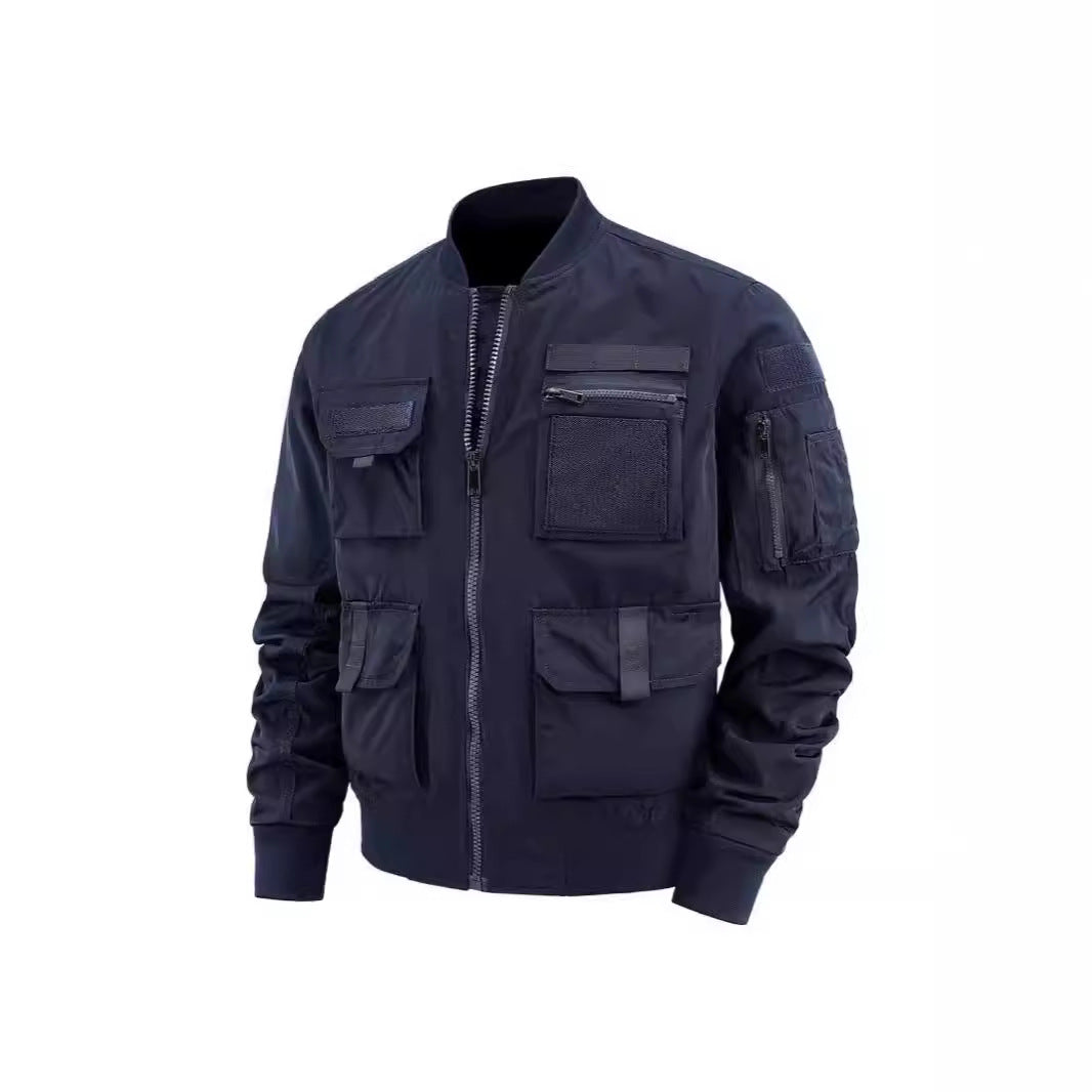 Men's tactical bomber jacket with multi pockets and sturdy zipper Mune Fashion