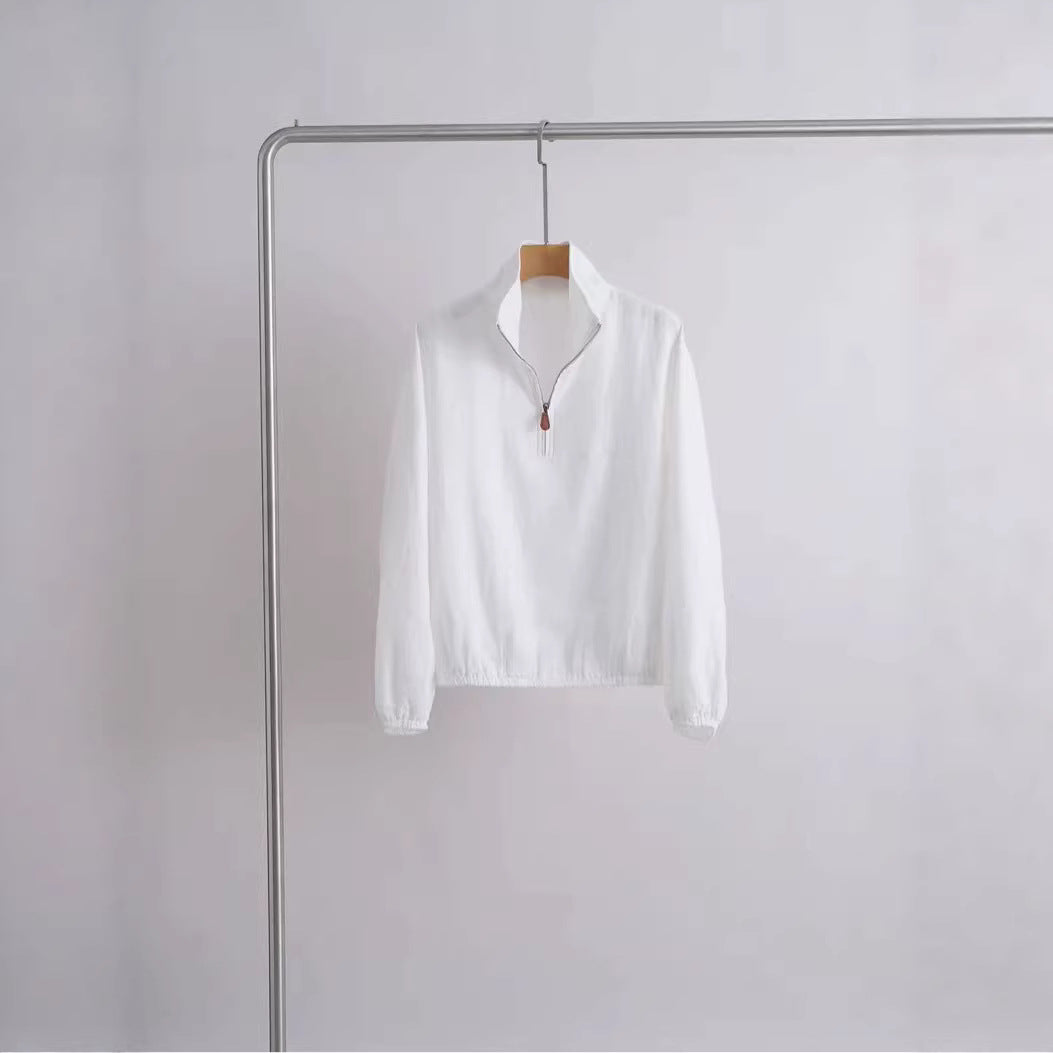Women's Light Transitional Jacket with Stand-Up Collar Mune Fashion