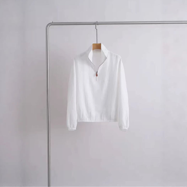 Women's Light Transitional Jacket with Stand-Up Collar Mune Fashion