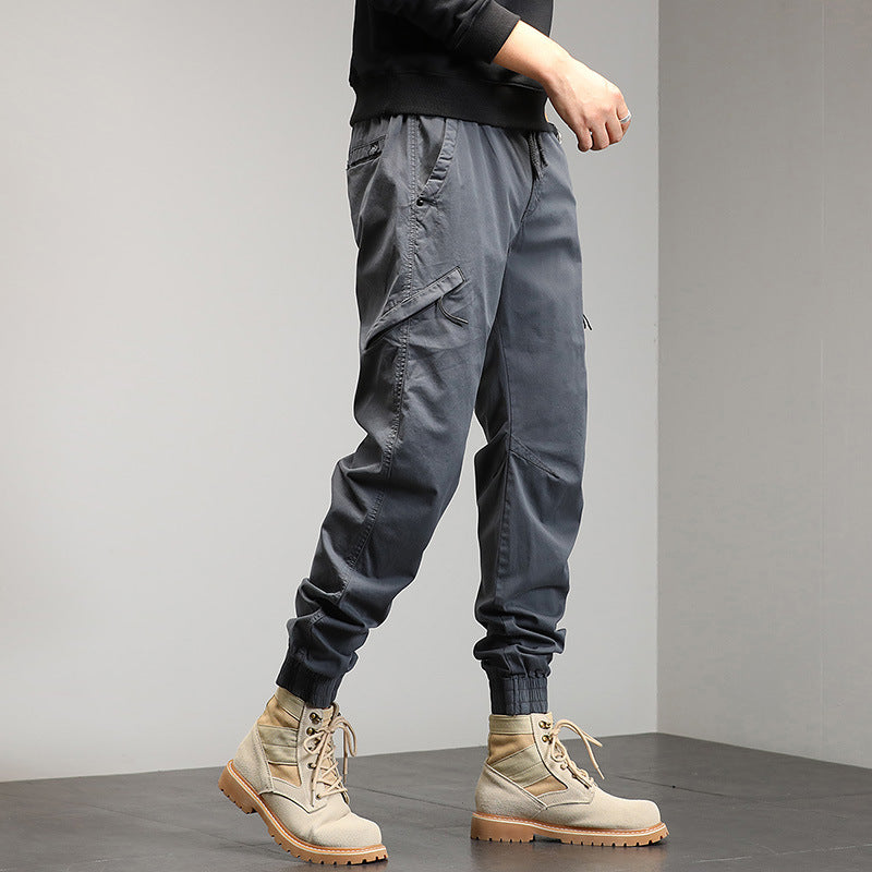 Herren Cargo-Jogginghose im Utility-Look mit elastischem Bund, Kniepaneelen und Klappentaschen Mune Fashion