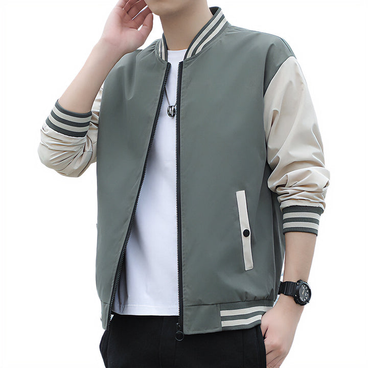 Men's sporty transitional jacket with high stand-up collar Mune Fashion 1788241839